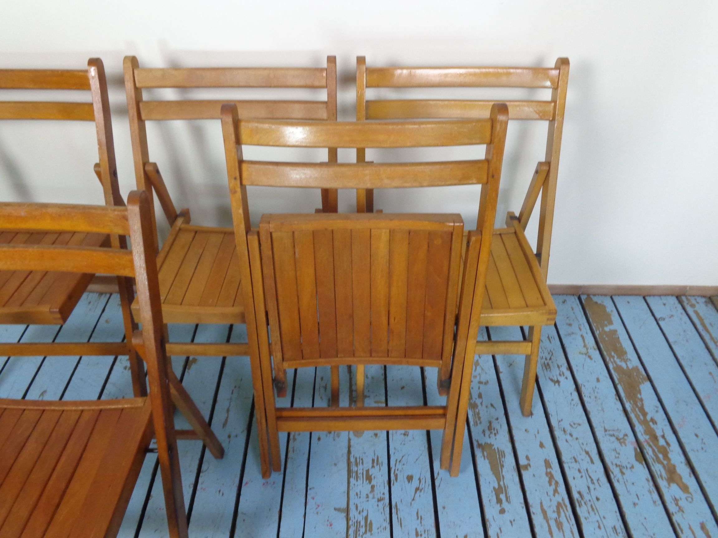 Vintage Houten Klapstoelen