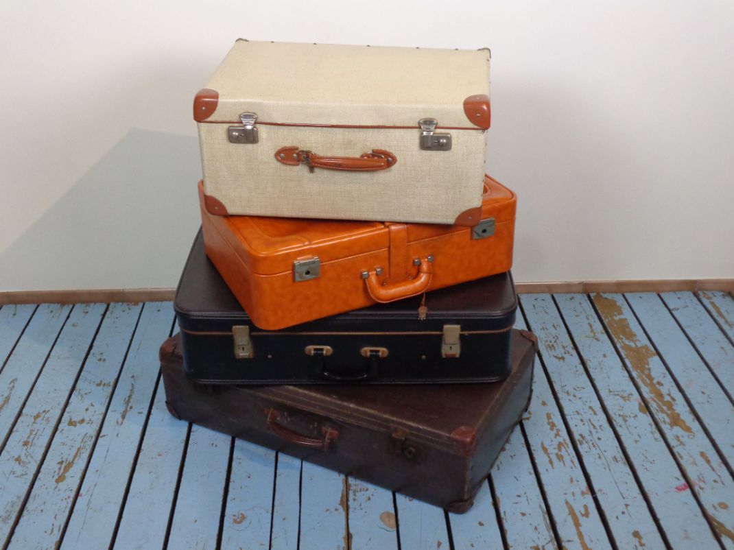 Twee graden gesmolten Wereldvenster Oude koffers | GVH Design | Interieur & Decoratie