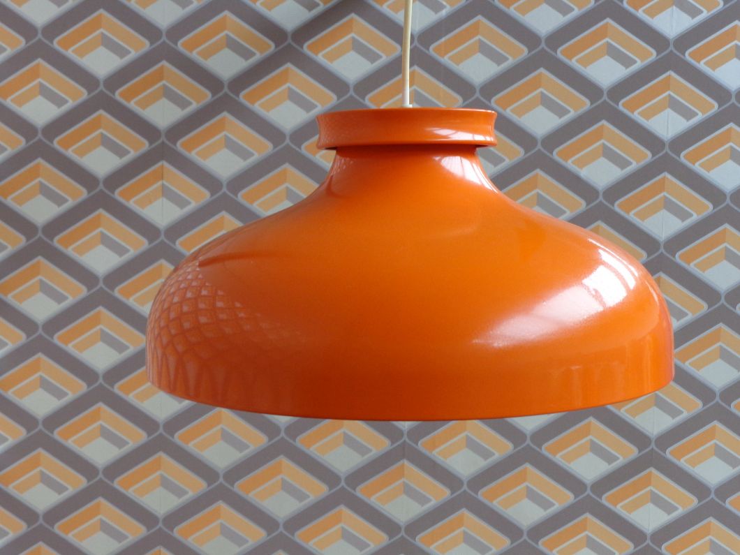 overschot Decimale Kaliber Vintage Ronde Oranje Hanglamp | GVH Design | Interieur & Decoratie